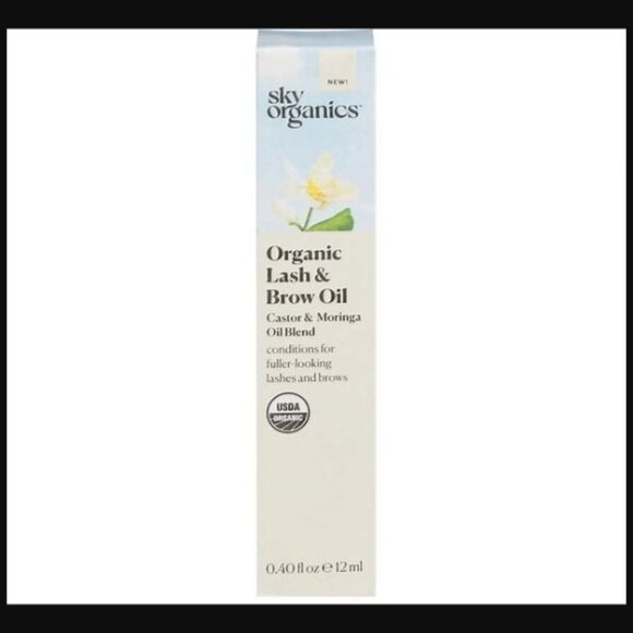 Sky Organics Organic Lash & Brow Oil & Applicator Eyelash Castor & Moringa Oil - Picture 1 of 3